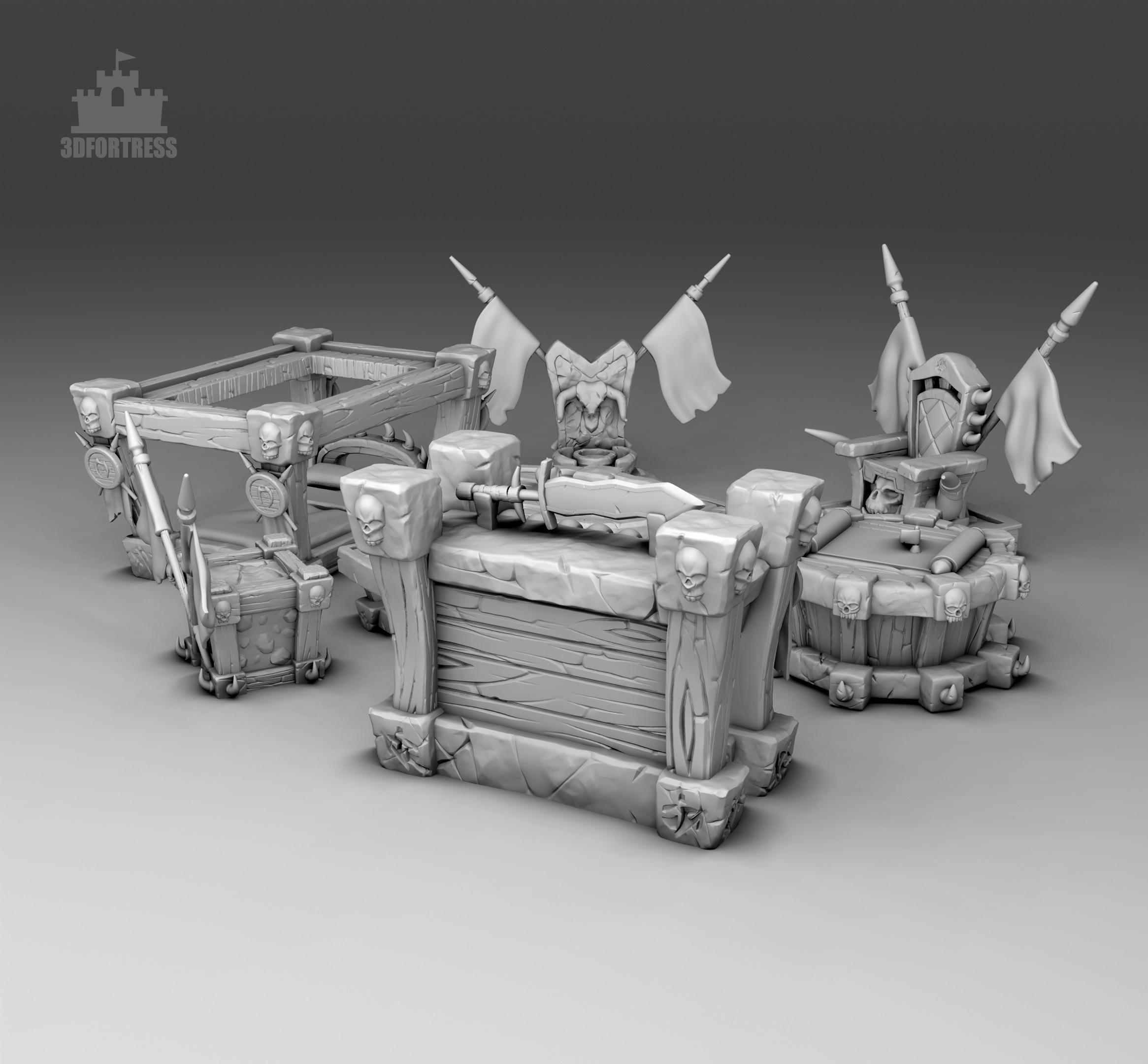 Furniture for the leaders home 3D print model_1