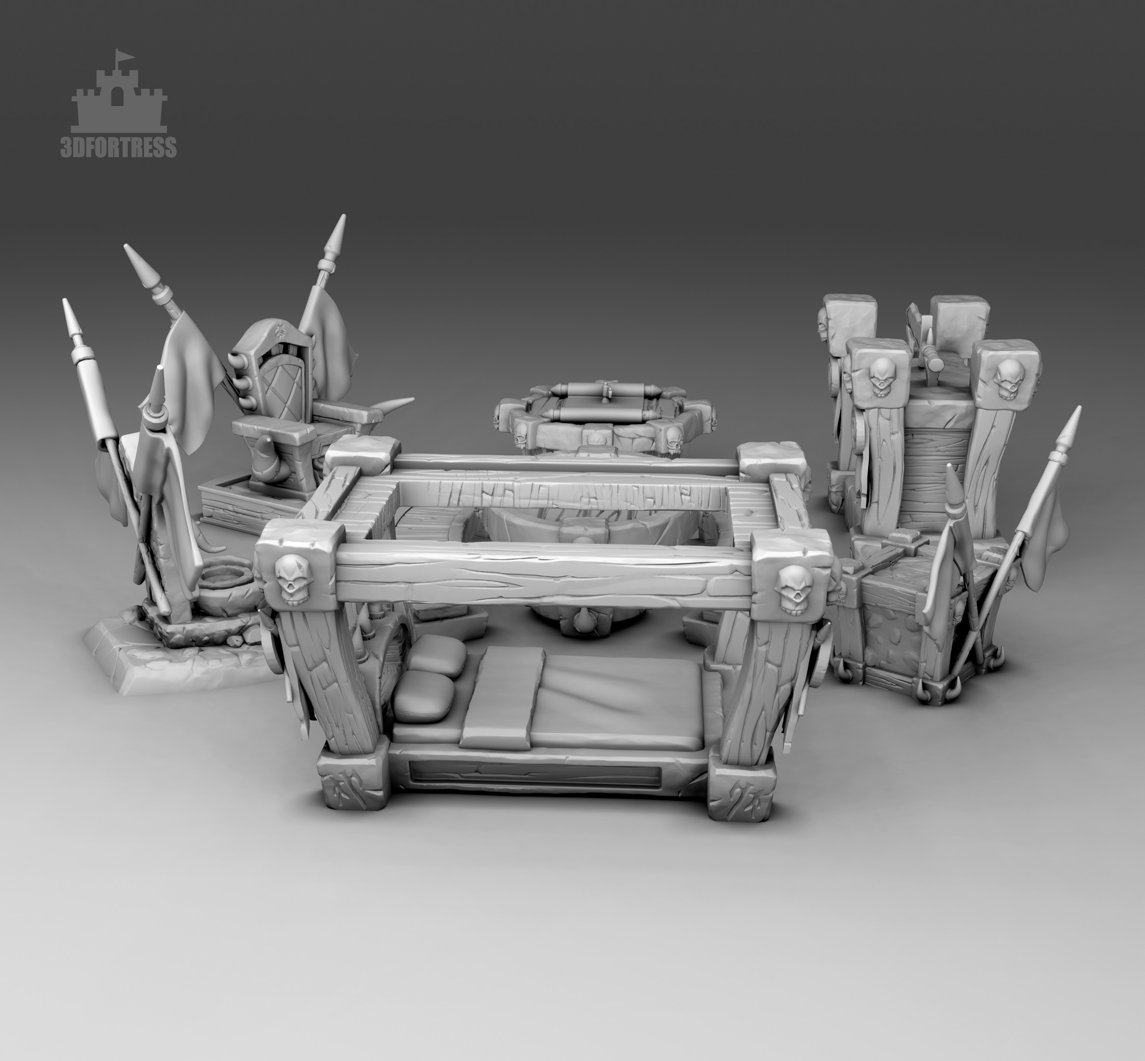 Furniture for the leaders home 3D print model_3