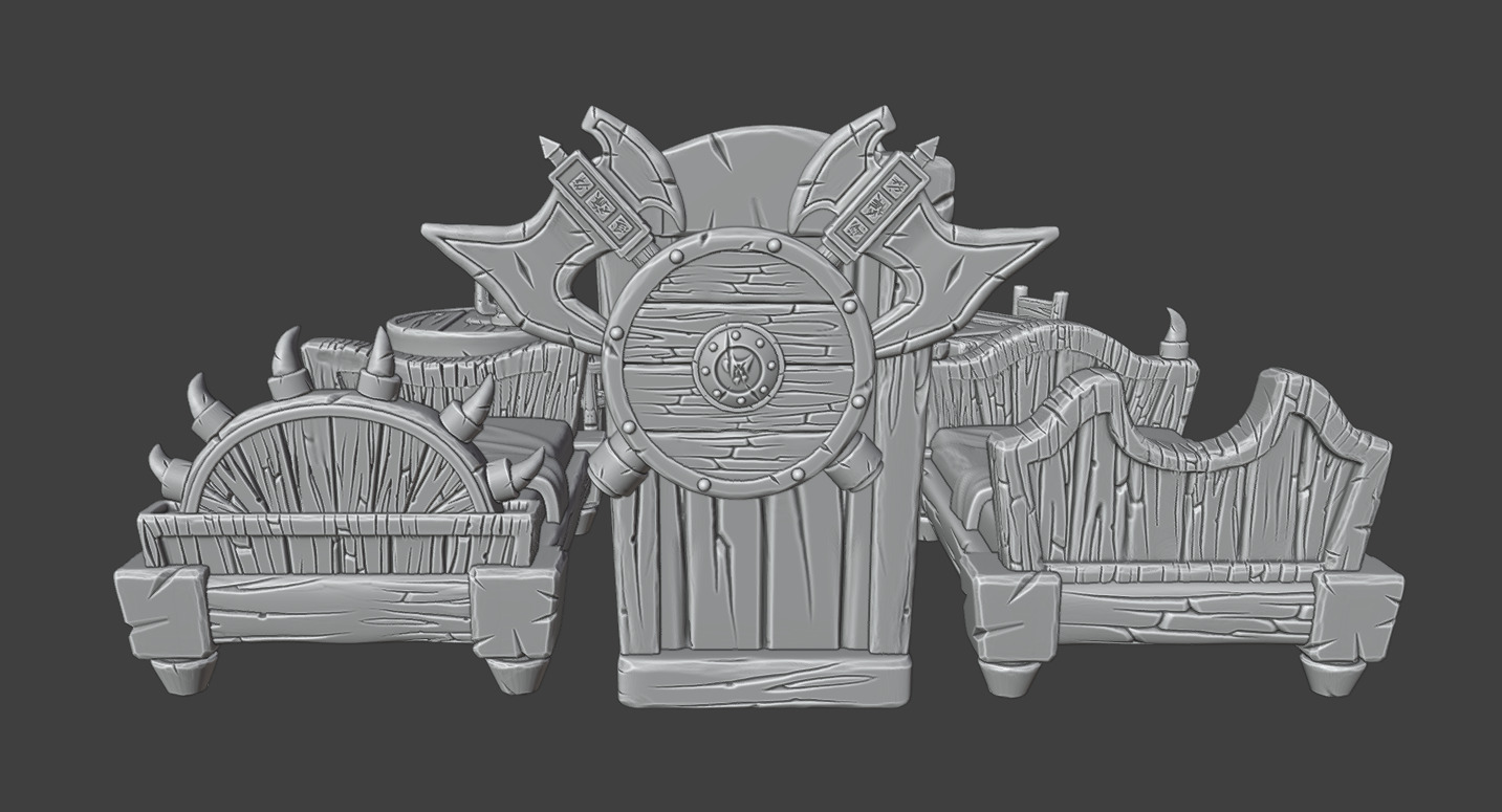 Bedroom Furniture Set 3D print model_13