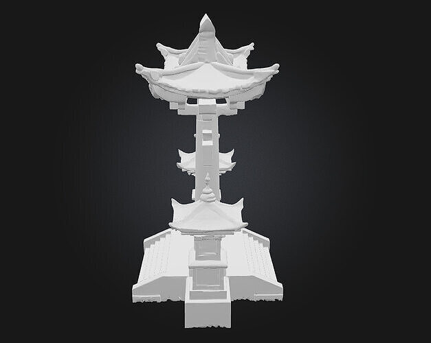 Torii Gate Illustration  A Symbol of Passage and Peace 3D model 7
