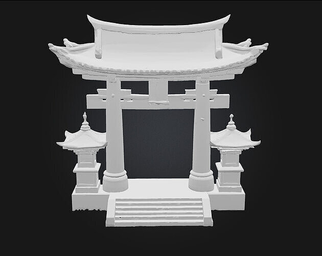 Torii Gate Illustration  A Symbol of Passage and Peace 3D model 6
