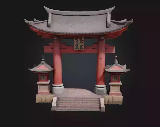 Torii Gate Illustration  A Symbol of Passage and Peace