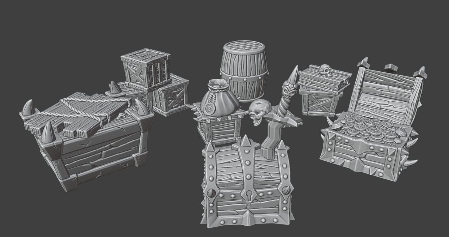 A set of chests 3D print model_13