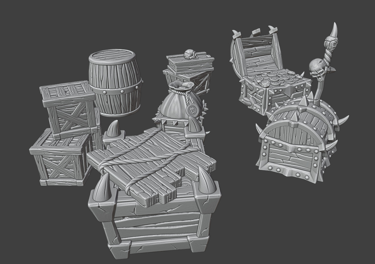 A set of chests 3D print model_15