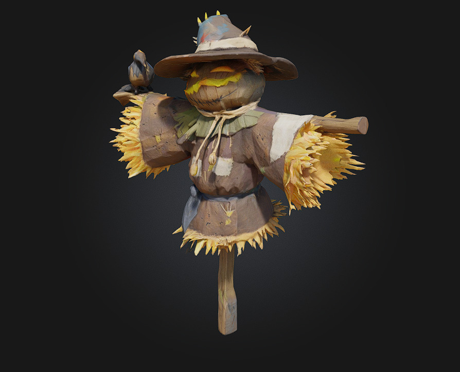 Scarecrow Sentinel Guardian of the Harvest Fields 3D model_1