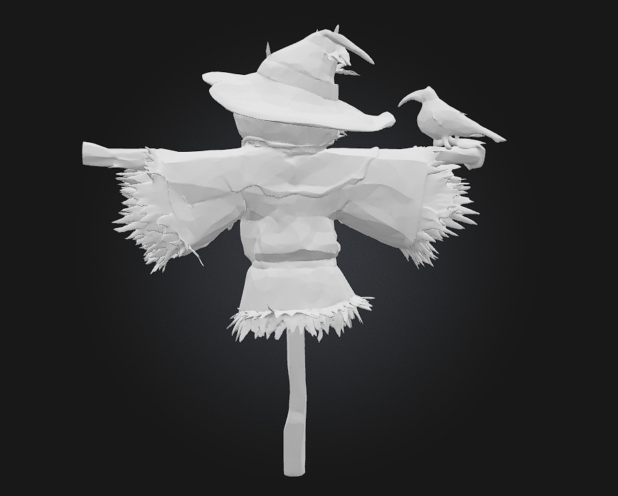 Scarecrow Sentinel Guardian of the Harvest Fields 3D model_8