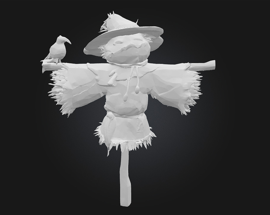 Scarecrow Sentinel Guardian of the Harvest Fields 3D model_6