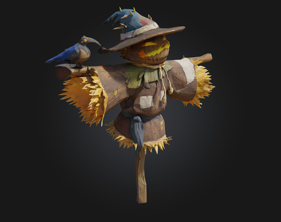 Scarecrow Sentinel Guardian of the Harvest Fields 3D model_2