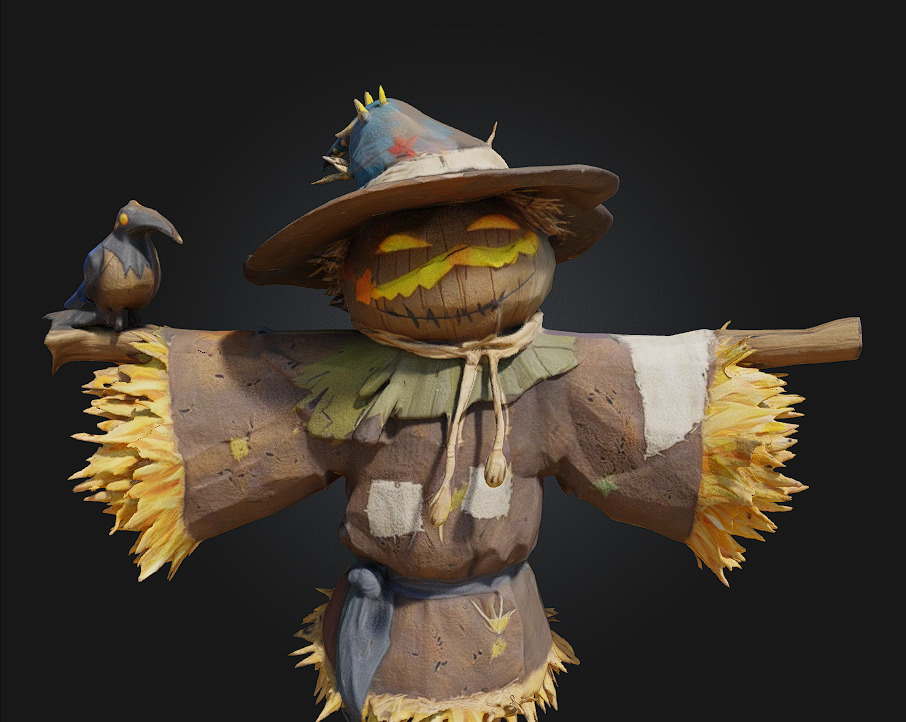 Scarecrow Sentinel Guardian of the Harvest Fields 3D model_5