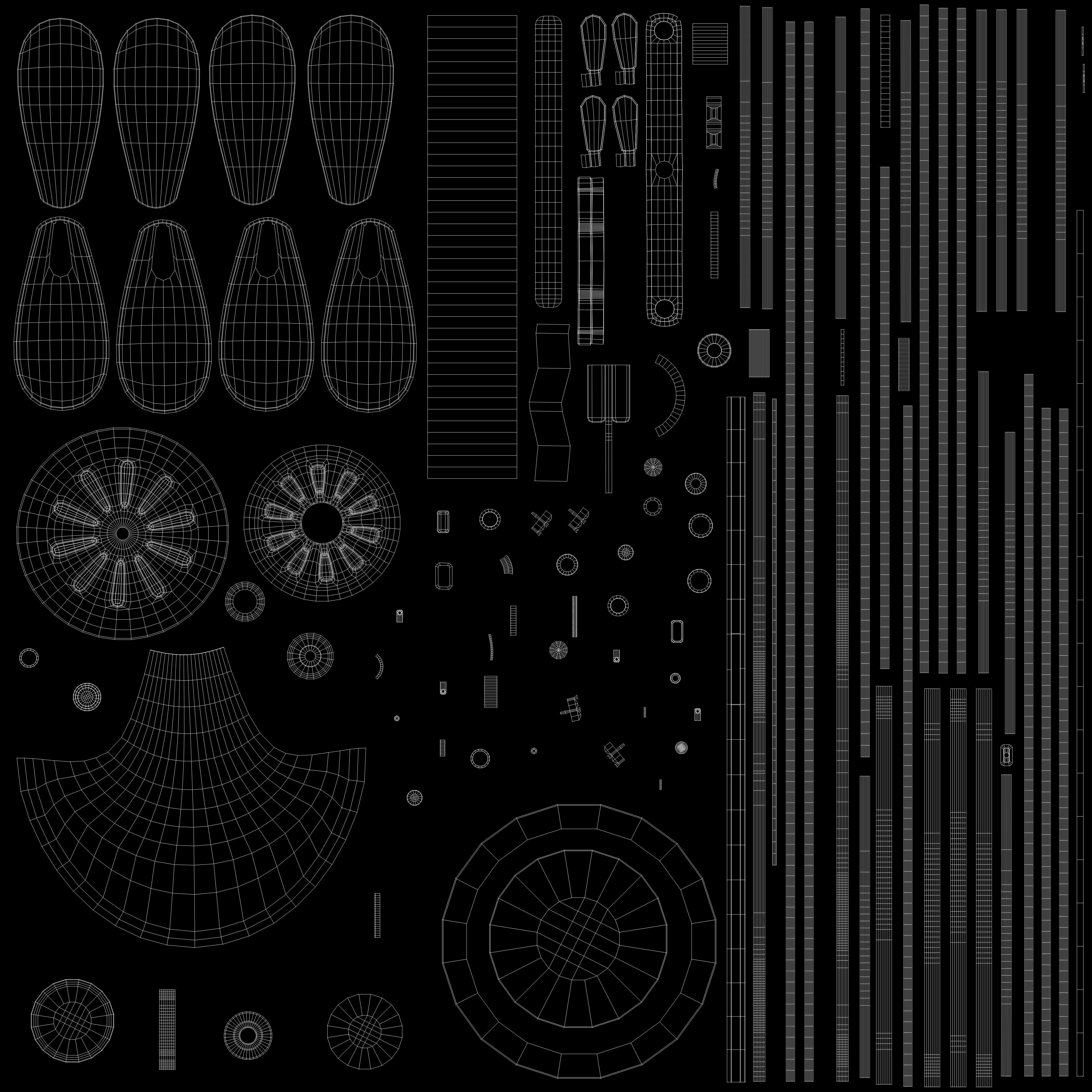 Old Fan Low-poly 3D model_12