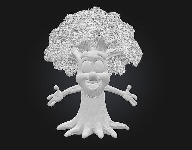 Happy Tree Friend  A Whimsical Woodland Companion 3D model 6