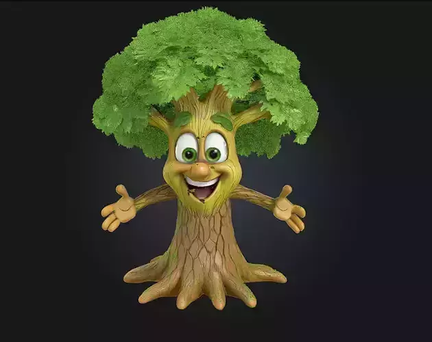 Happy Tree Friend A Whimsical Woodland Companion 3D model