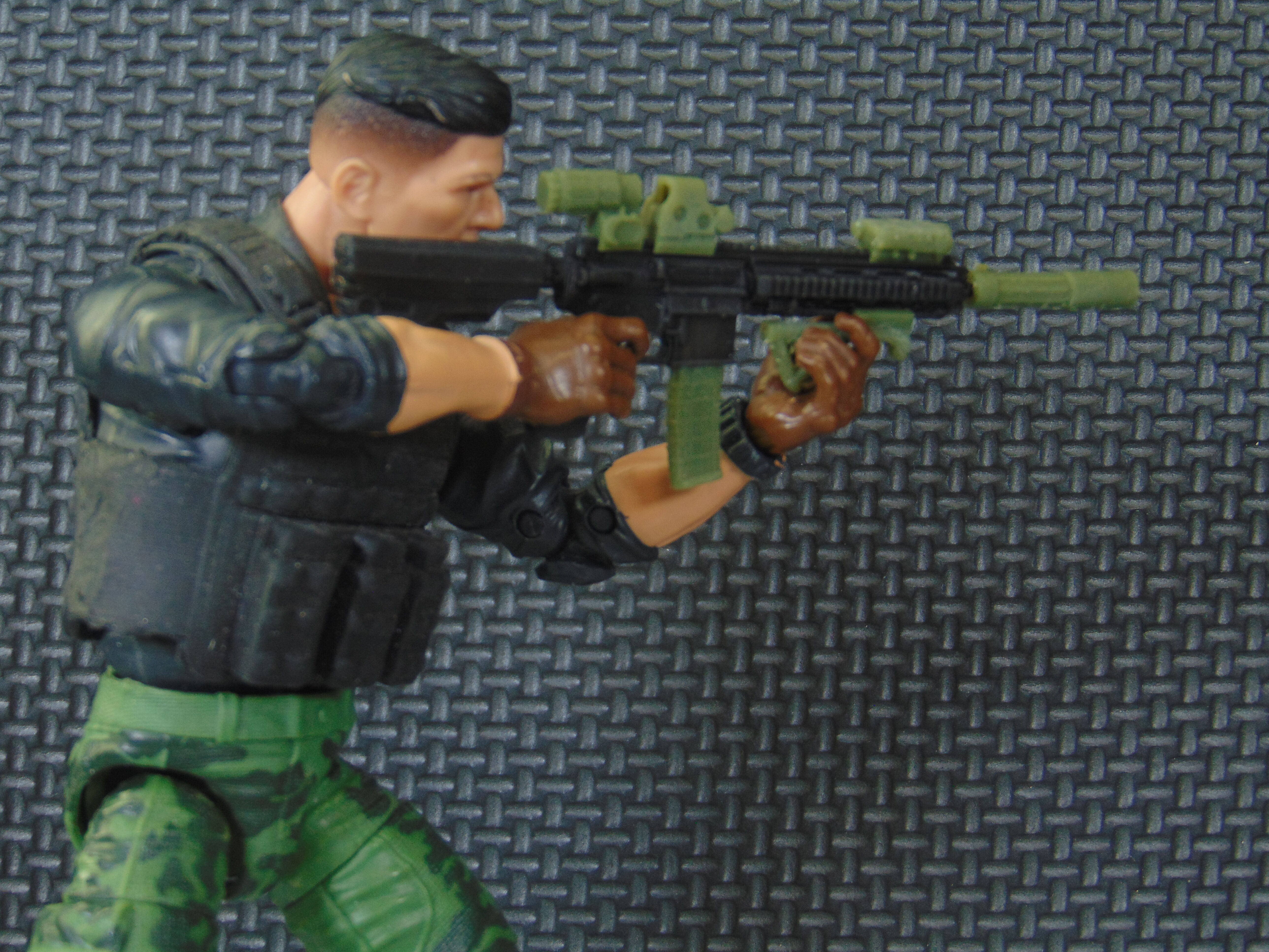 Custom 112 HK46 Modular Assault Rifle for GI JOE Classified 3D print model_11