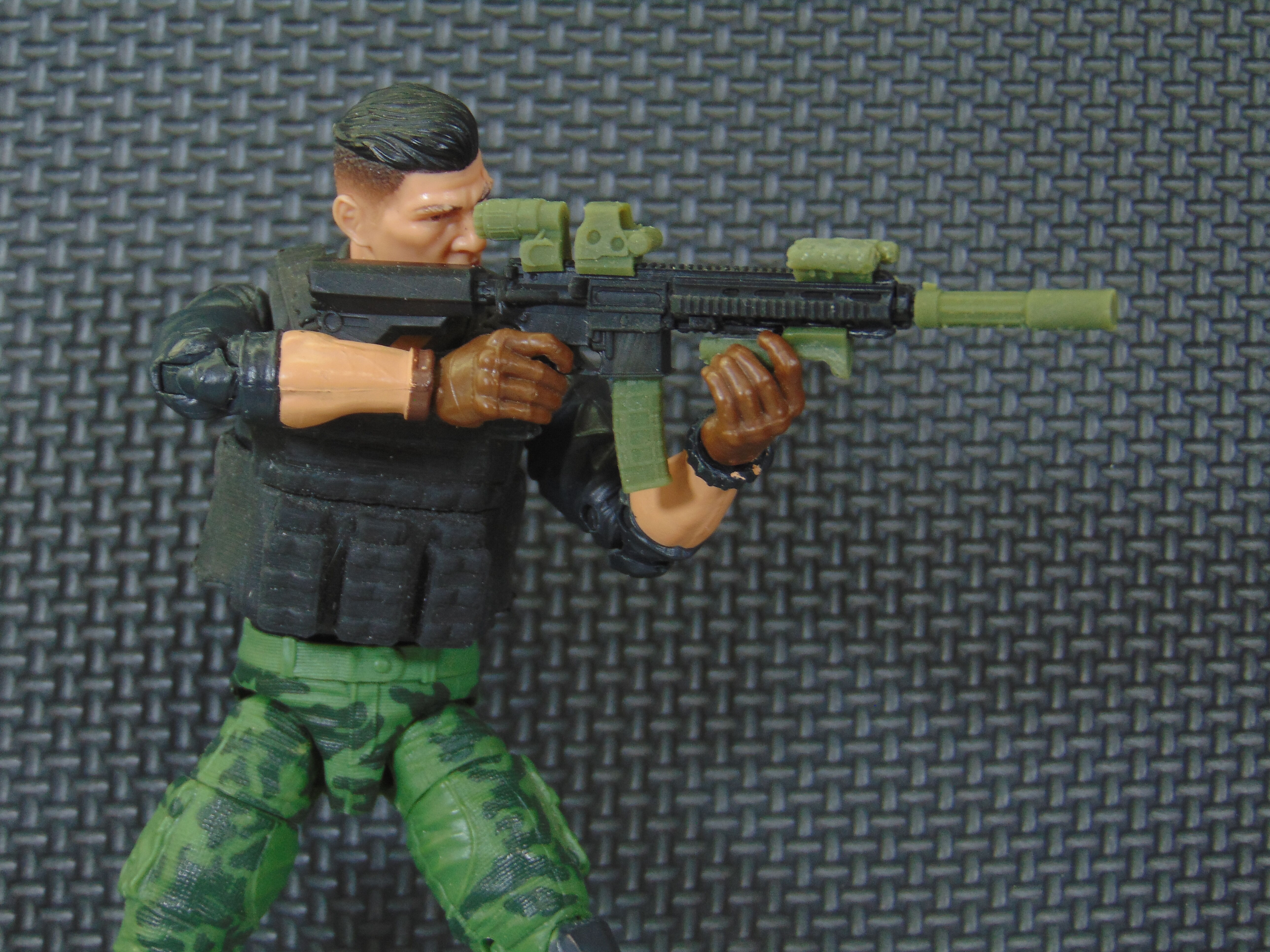 Custom 112 HK46 Modular Assault Rifle for GI JOE Classified 3D print model_14