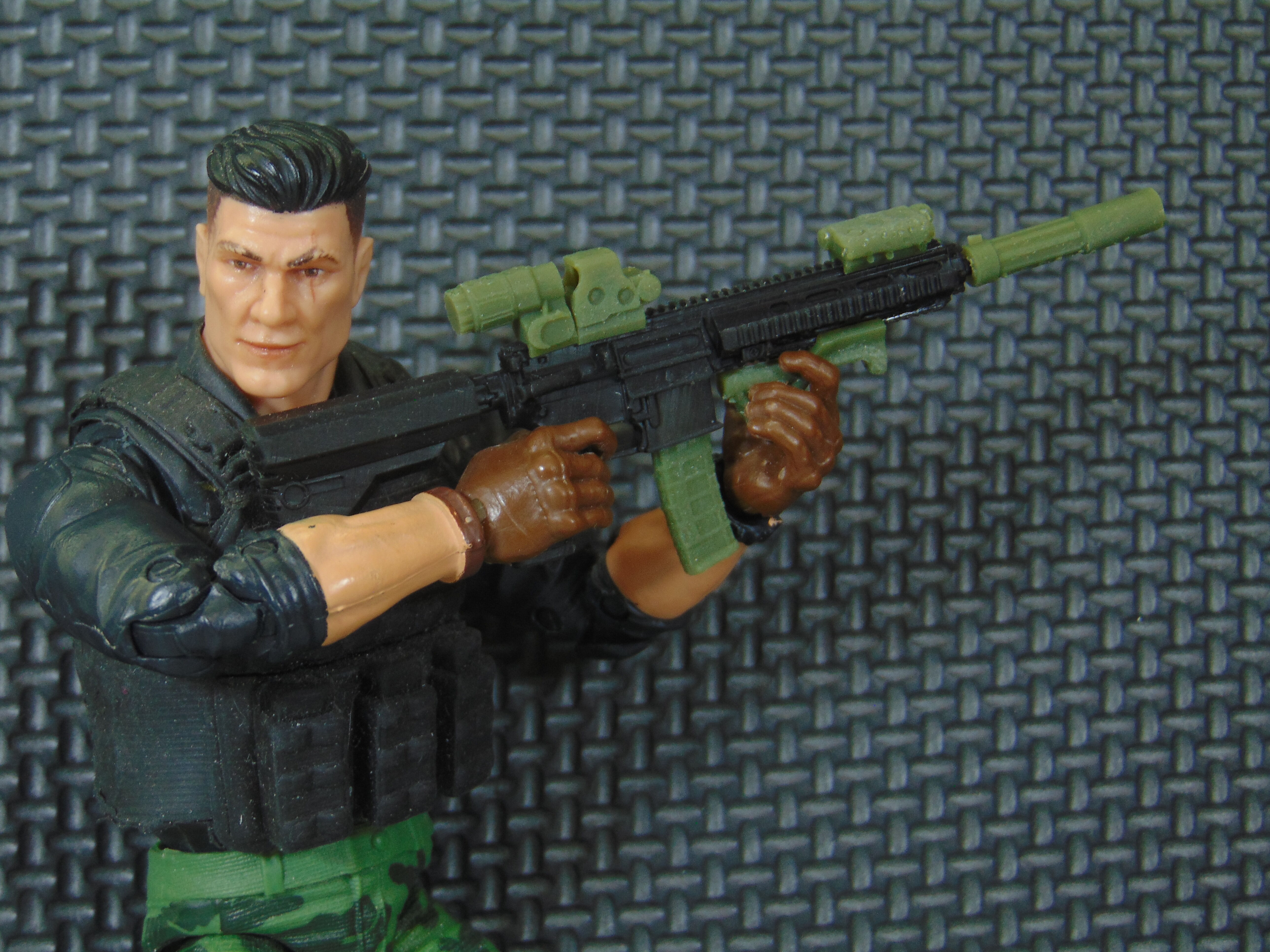 Custom 112 HK46 Modular Assault Rifle for GI JOE Classified 3D print model_6