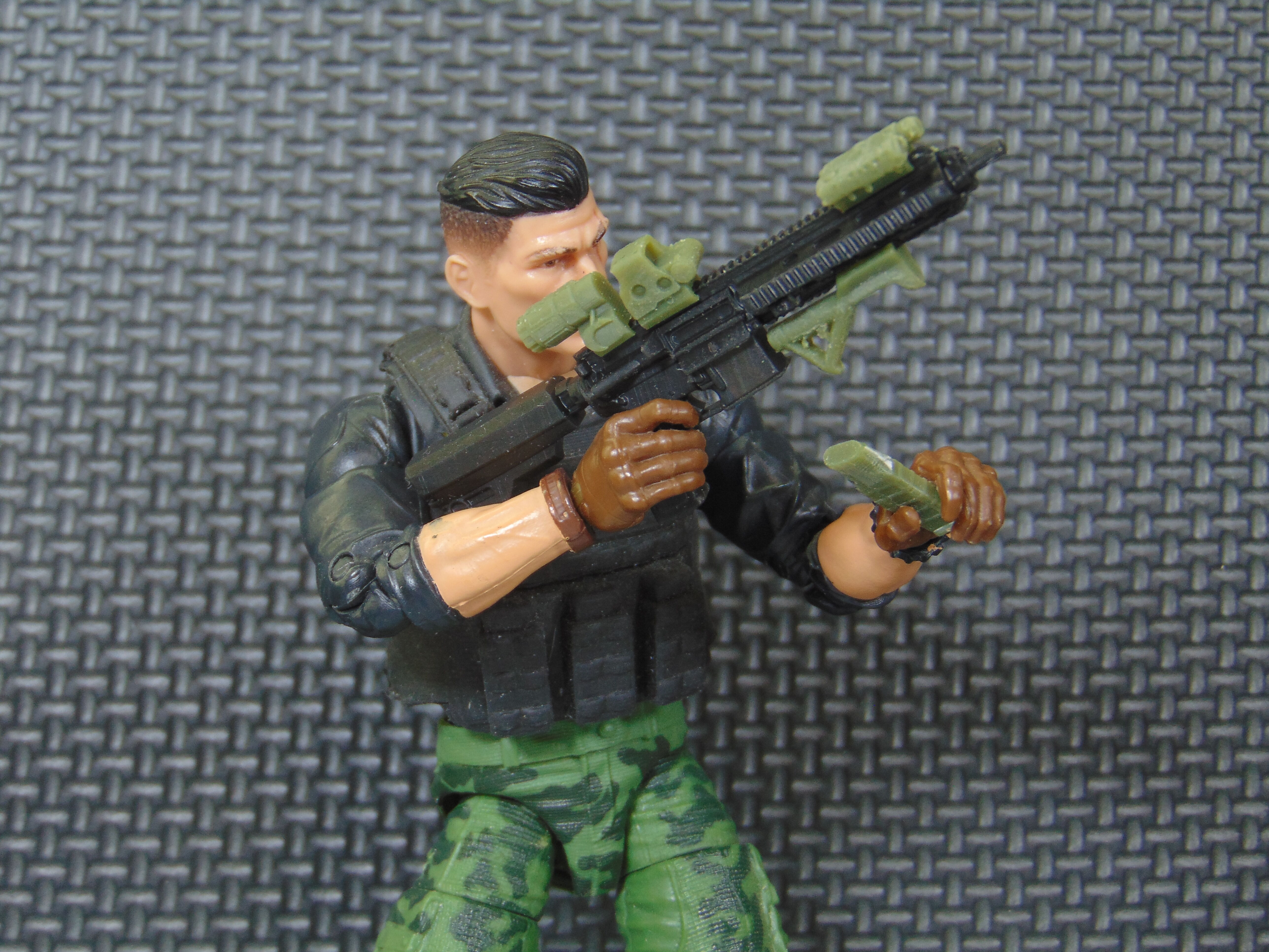 Custom 112 HK46 Modular Assault Rifle for GI JOE Classified 3D print model_7