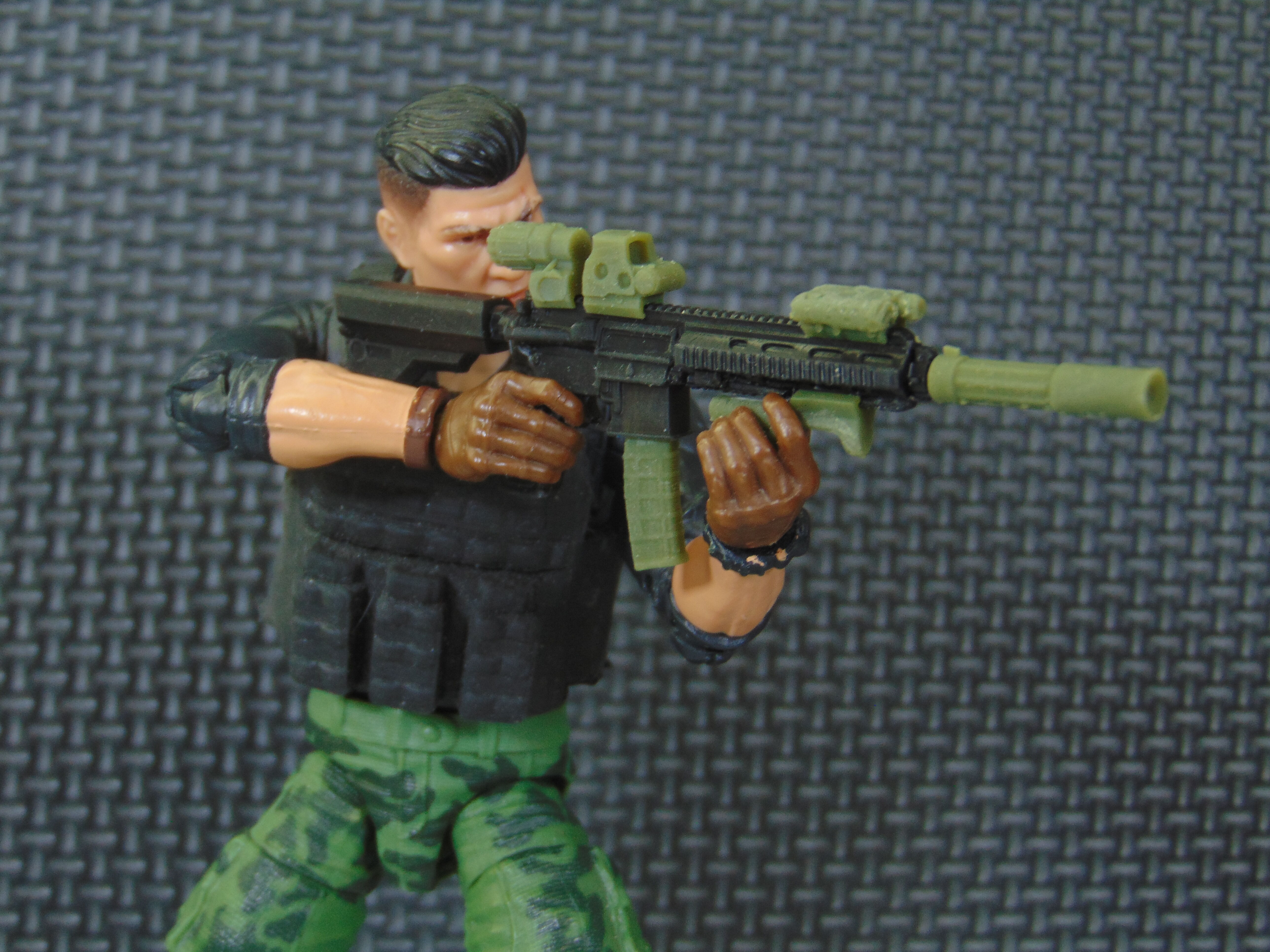 Custom 112 HK46 Modular Assault Rifle for GI JOE Classified 3D print model_9