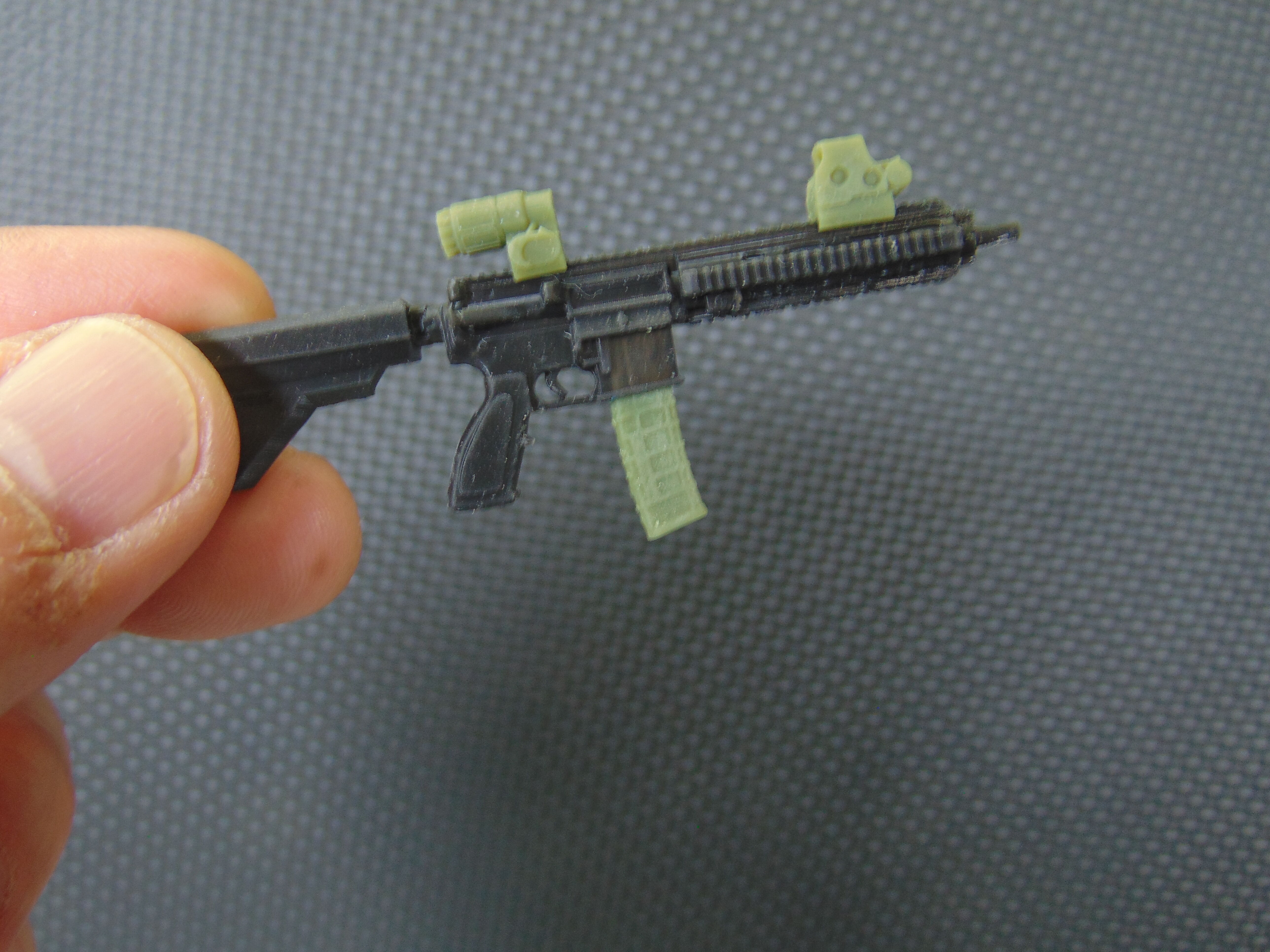 Custom 112 HK46 Modular Assault Rifle for GI JOE Classified 3D print model_15