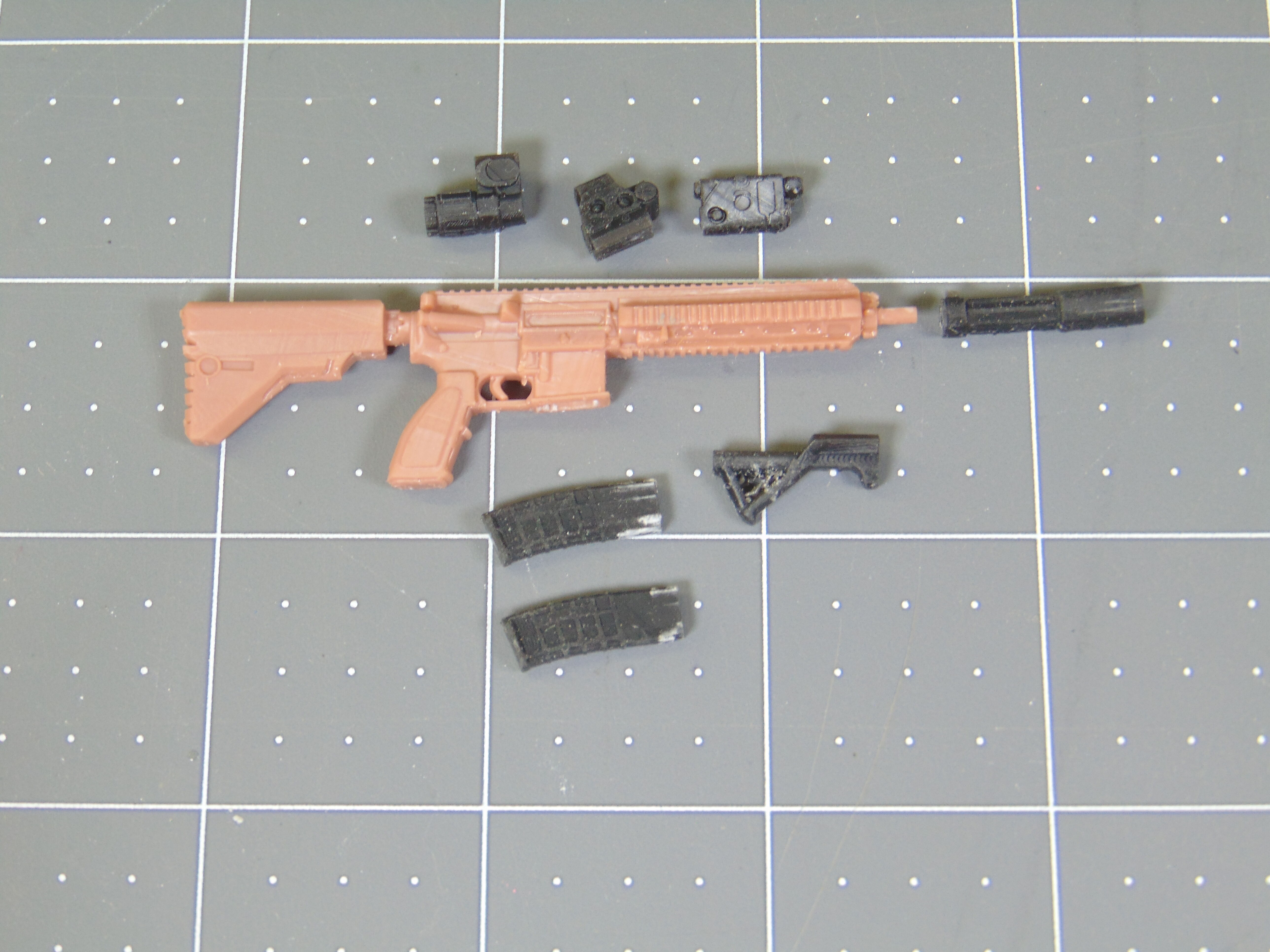 Custom 112 HK46 Modular Assault Rifle for GI JOE Classified 3D print model_22