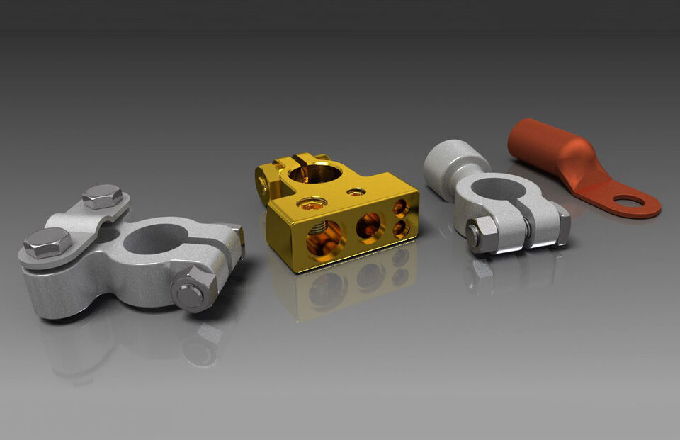 Wire Terminal Connector Collection Low-poly 3D model_2