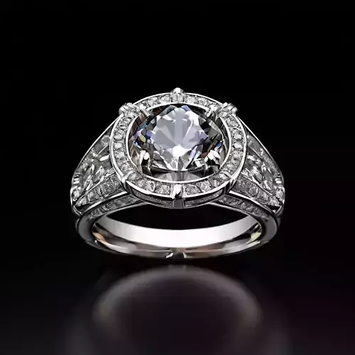 Diamond Ring Platinum High Detail Model