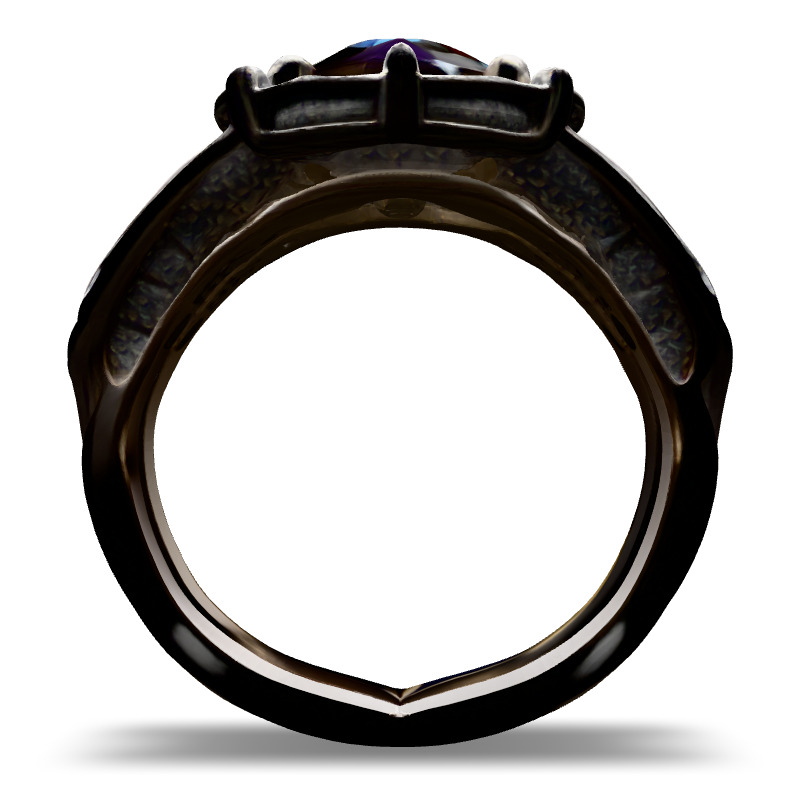 Diamond Ring Platinum High Detail Model Low-poly 3D model_6