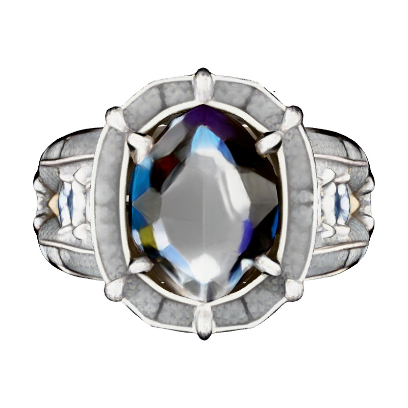 Diamond Ring Platinum High Detail Model Low-poly 3D model_7