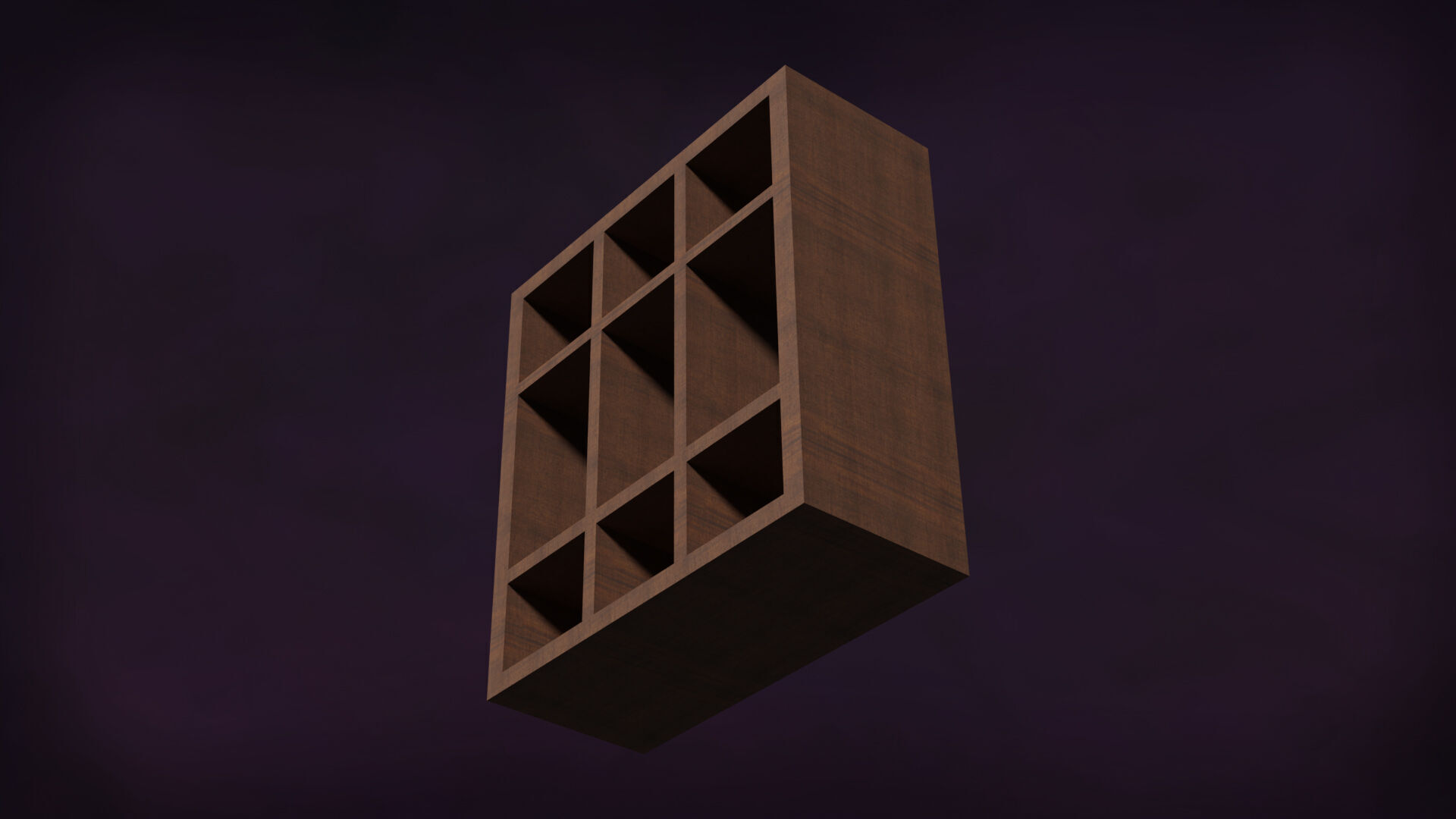 Deco BookShelfs Wood Style Scape Lignum Lot 2 Group N2- Low 3D model_3