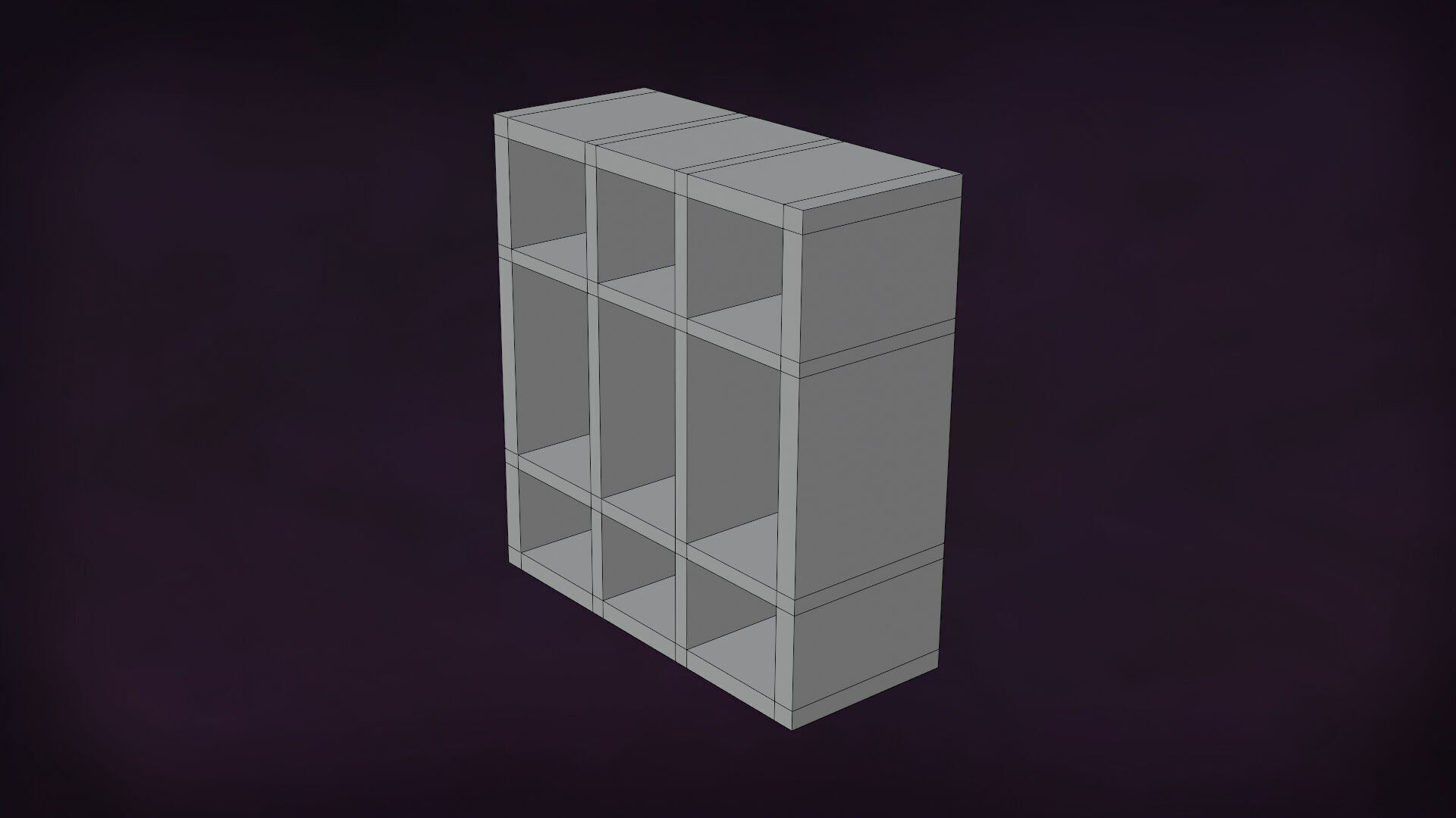 Deco BookShelfs Wood Style Scape Lignum Lot 2 Group N2- Low 3D model_21