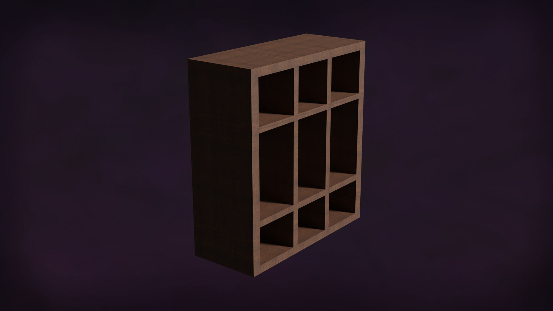 Deco BookShelfs Wood Style Scape Lignum Lot 2 Group N2- Low 3D model_12