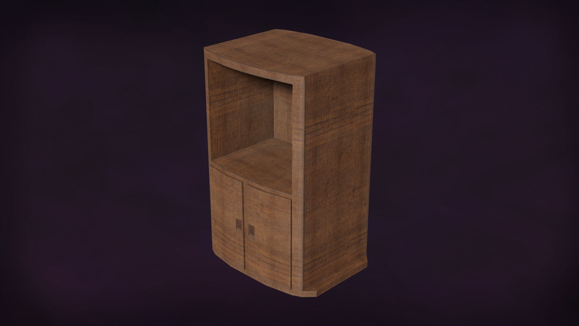 Deco BookShelfs Wood Style Scape Lignum Lot 2 Group N2- Low 3D model_8