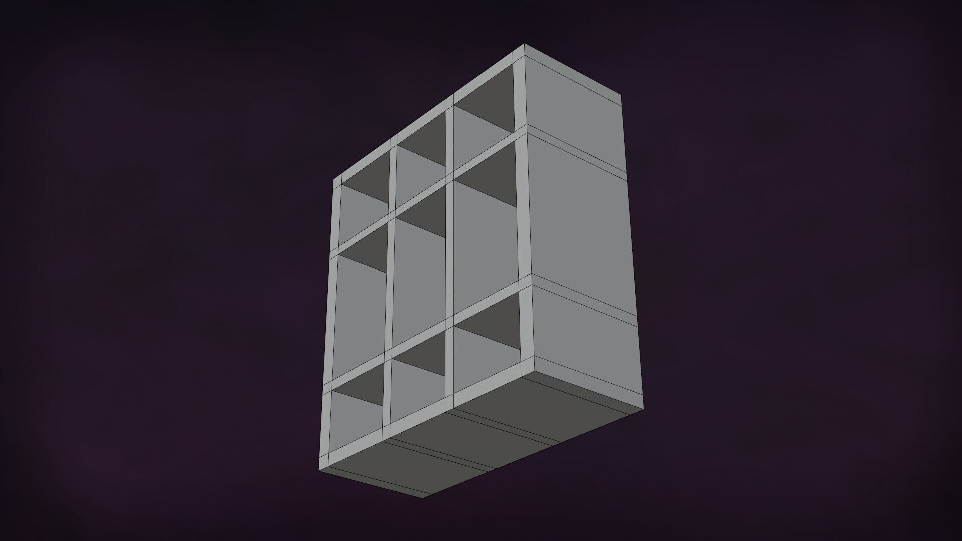 Deco BookShelfs Wood Style Scape Lignum Lot 2 Group N2- Low 3D model_24