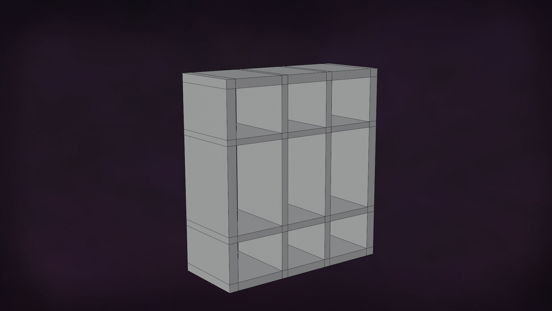 Deco BookShelfs Wood Style Scape Lignum Lot 2 Group N2- Low 3D model_15