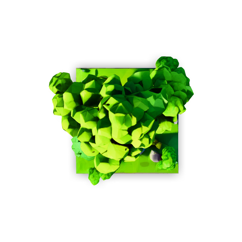 Low Poly Forest Scene Game Asset Low-poly 3D model_7