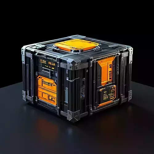 SciFi Cargo Container Game Asset