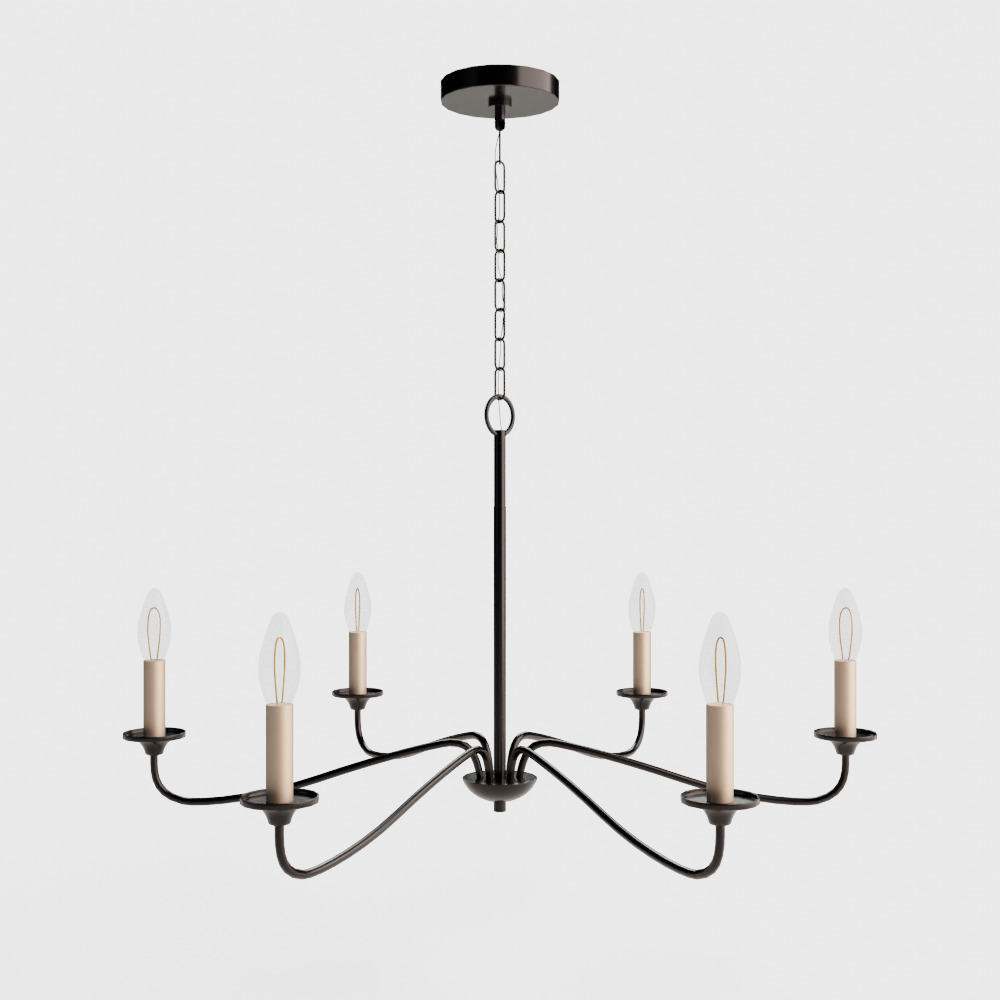 Quinn Wide Light Chandelier 3D model_8