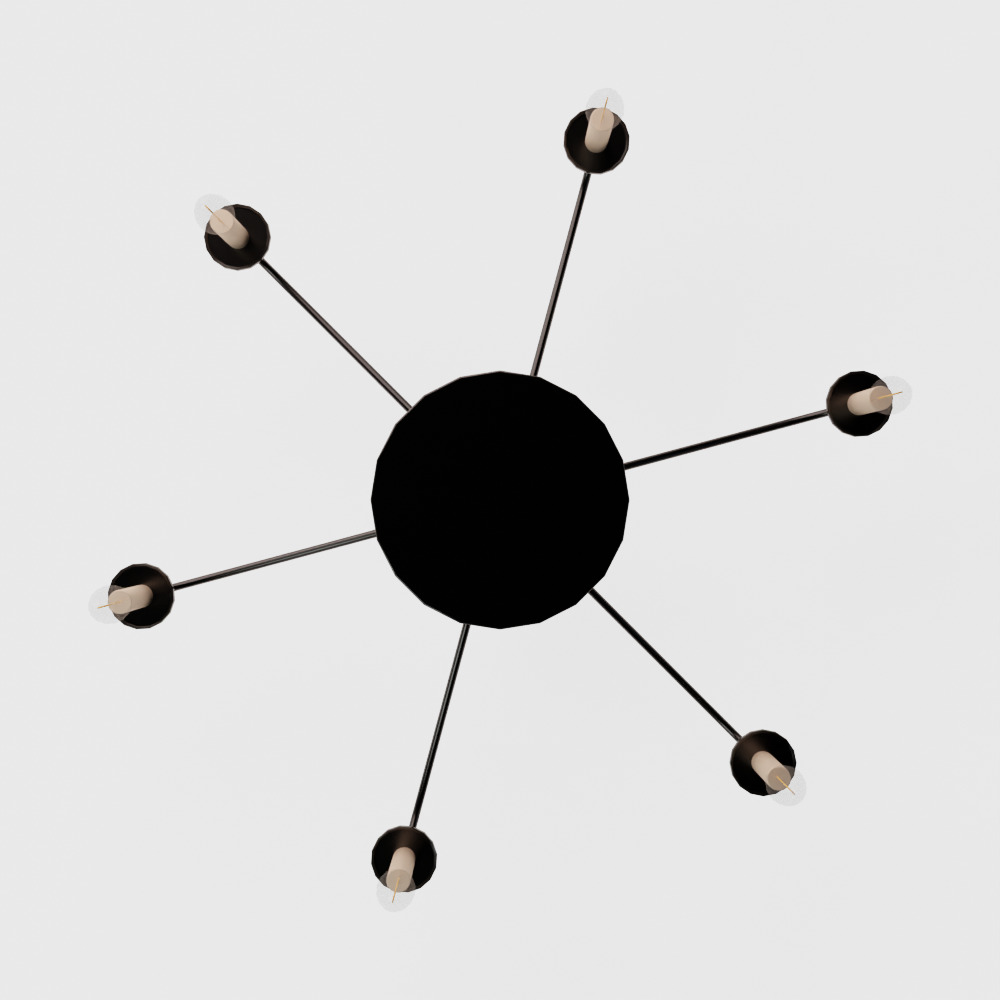 Quinn Wide Light Chandelier 3D model_5