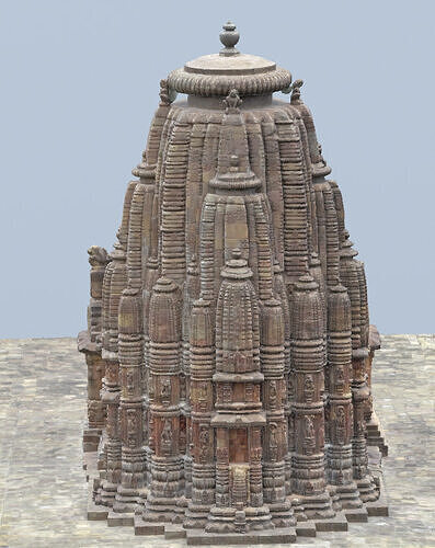 RAJA RANI TEMPLE Orignal Scan 3D model 4