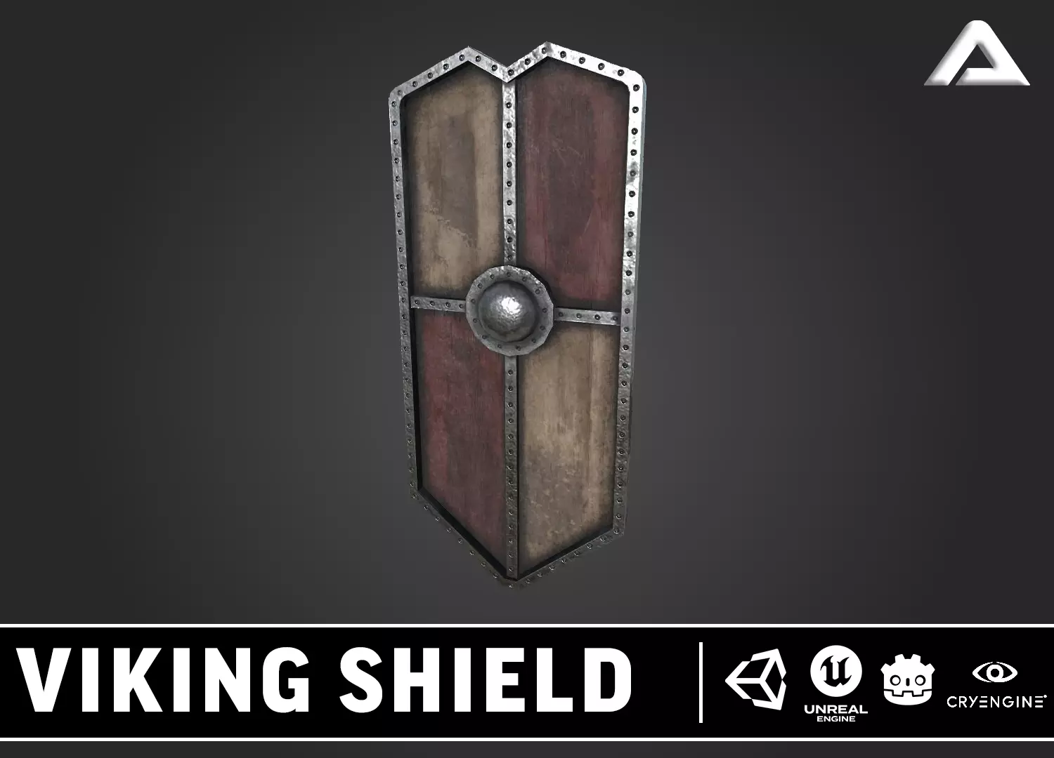 Viking Shield 01 Low-poly 3D model