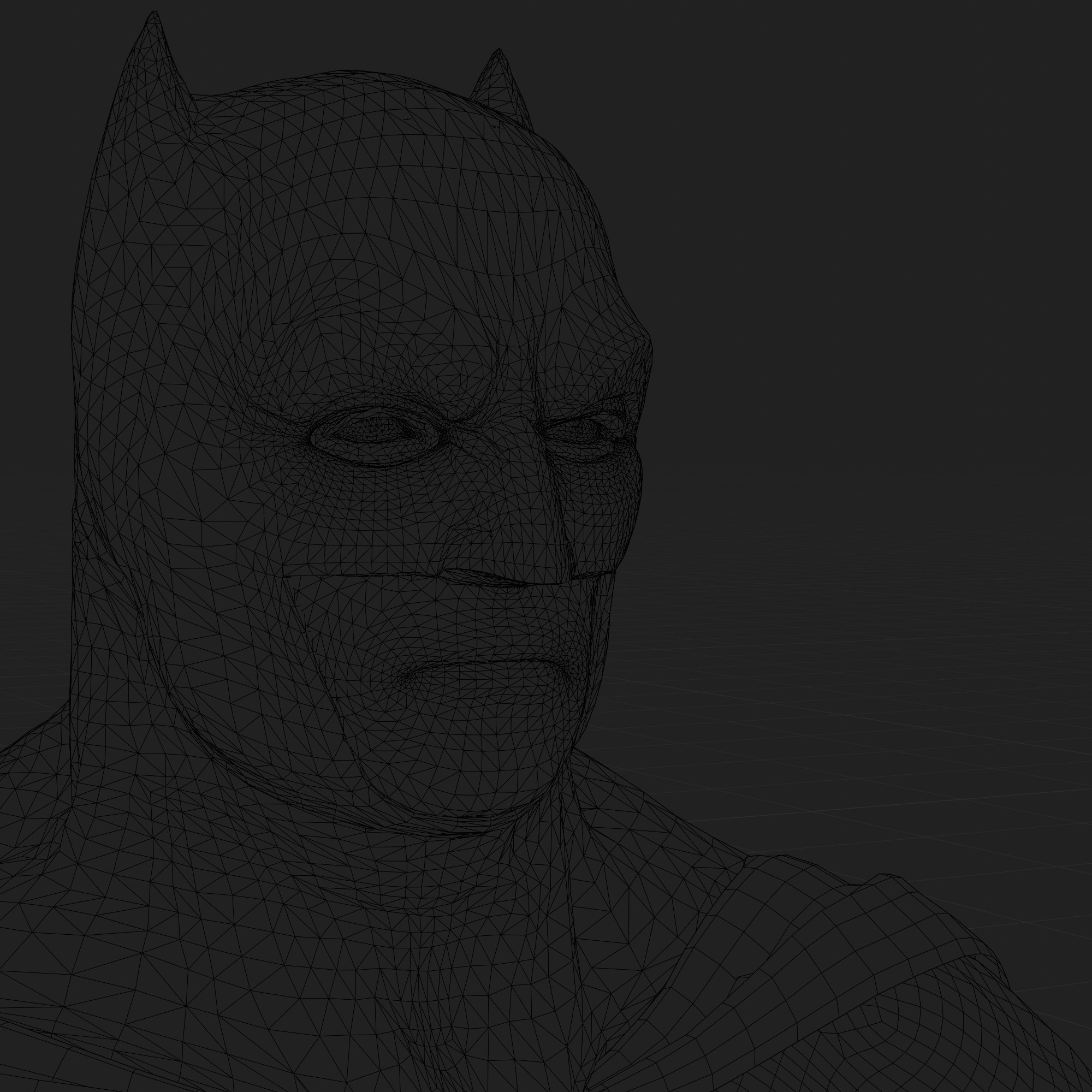 Batman 3D Model Zack Snyder Fully Rigged Cape Blender FBX OBJ Low-poly 3D model_11