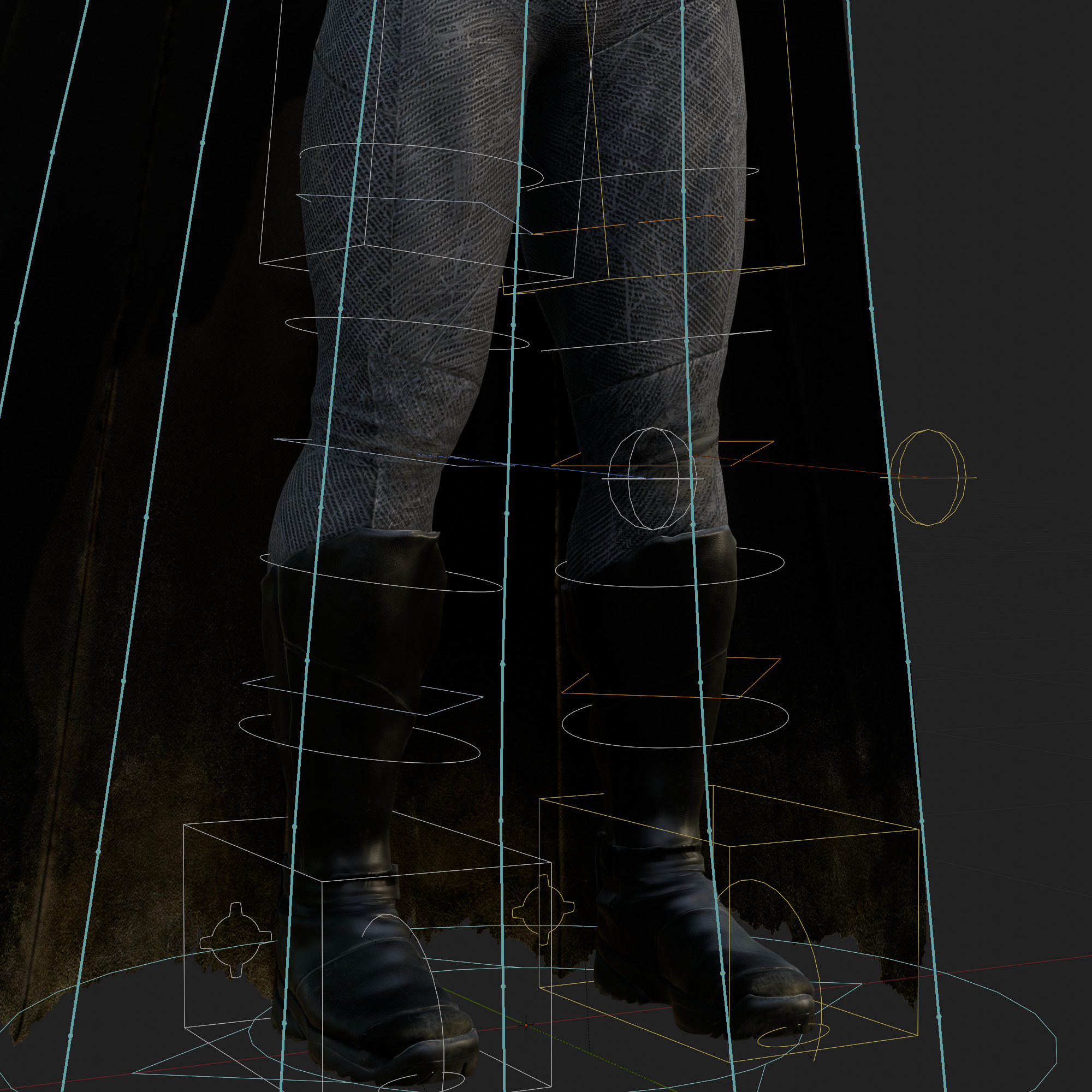 Batman 3D Model Zack Snyder Fully Rigged Cape Blender FBX OBJ Low-poly 3D model_4