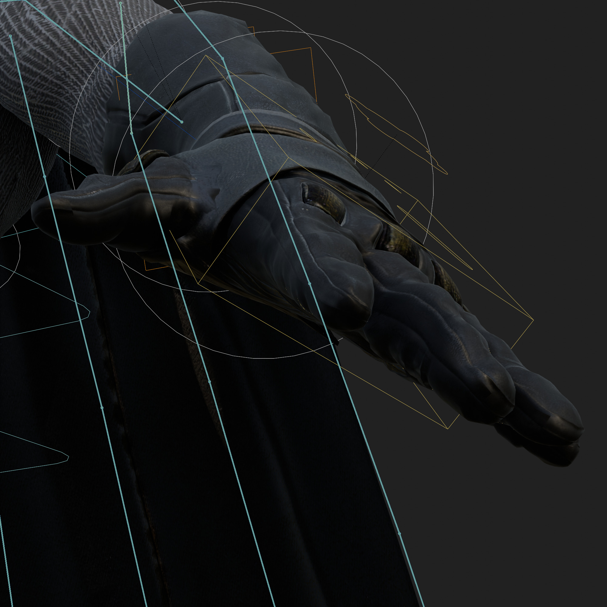 Batman 3D Model Zack Snyder Fully Rigged Cape Blender FBX OBJ Low-poly 3D model_8