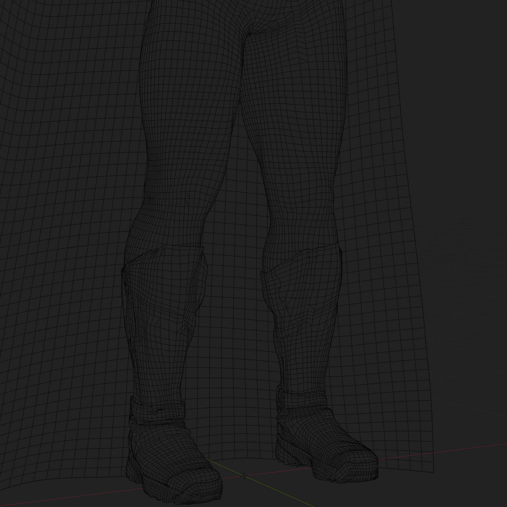 Batman 3D Model Zack Snyder Fully Rigged Cape Blender FBX OBJ Low-poly 3D model_13