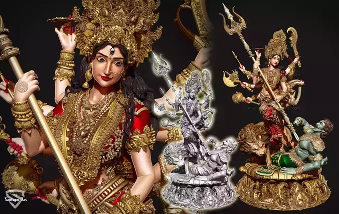 Durga Mata 3d Print STL