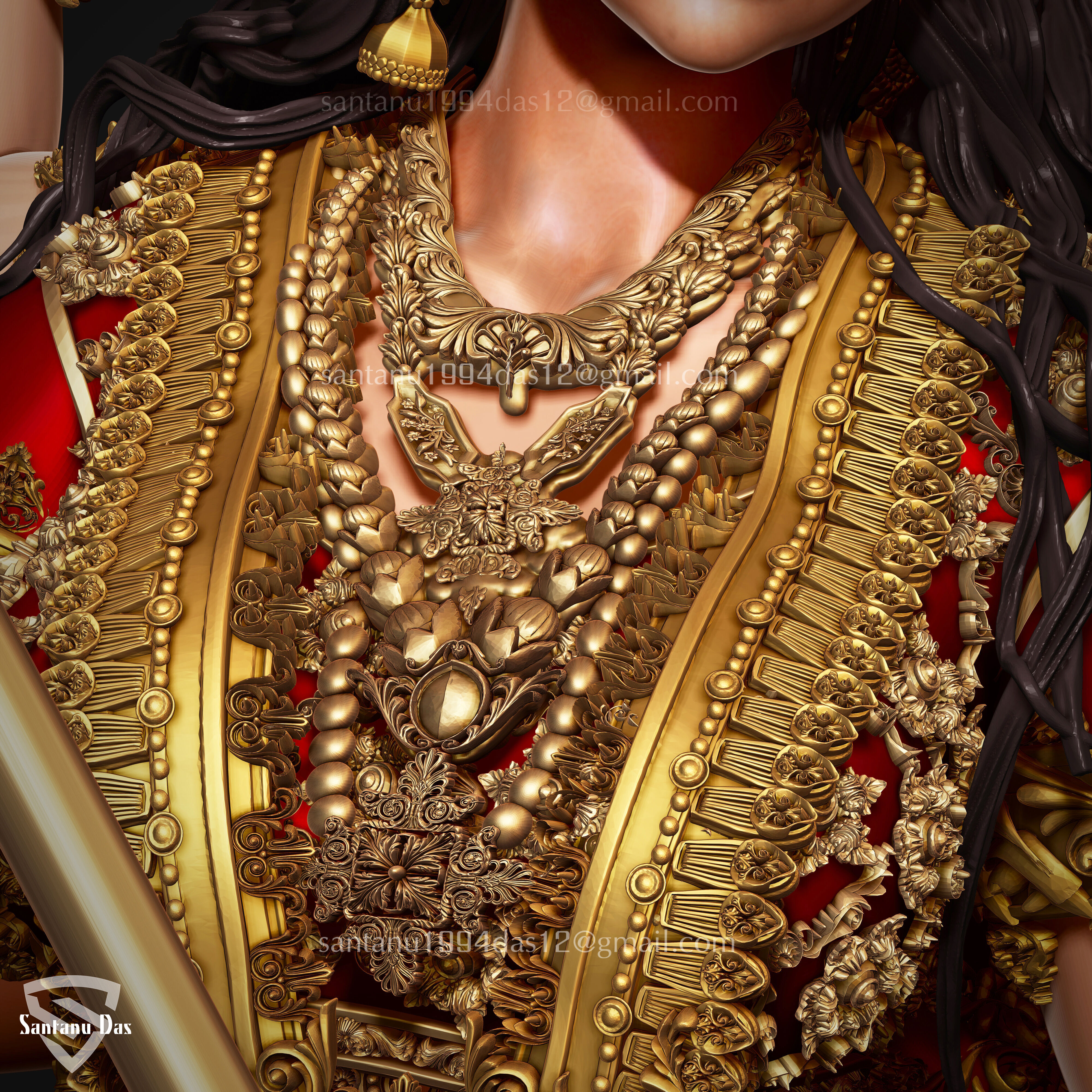 Durga Mata 3d Print STL 3D print model_12