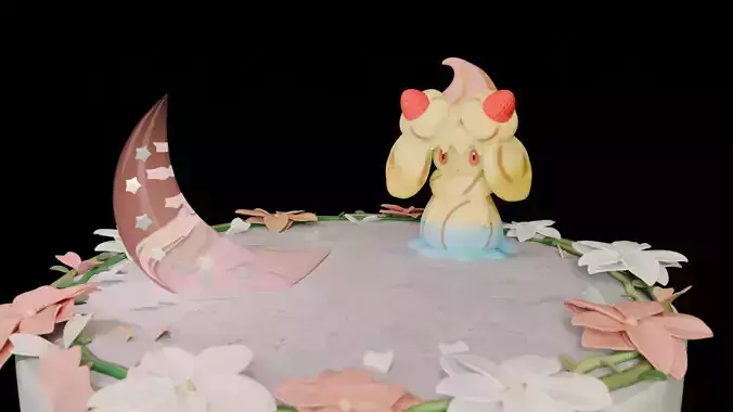 Frost fairy milk standing on the cake