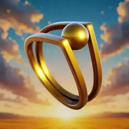 Floating Sphere Ring - Futuristic Minimal Gold Jewelry 53