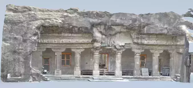 Real scan of Ajanta cave 1