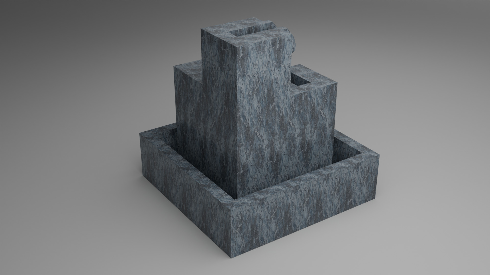 water fall block Free 3D model_2