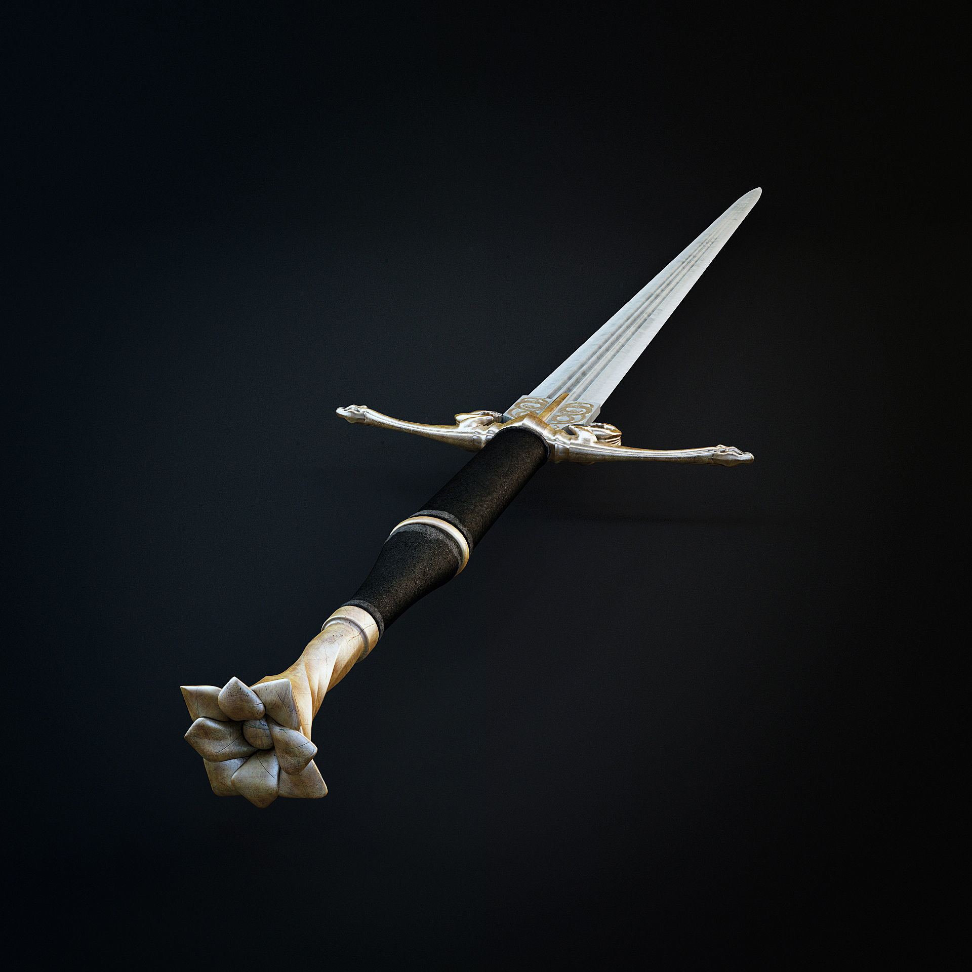 Dragon Helm and Dragon Sword 3D model_18